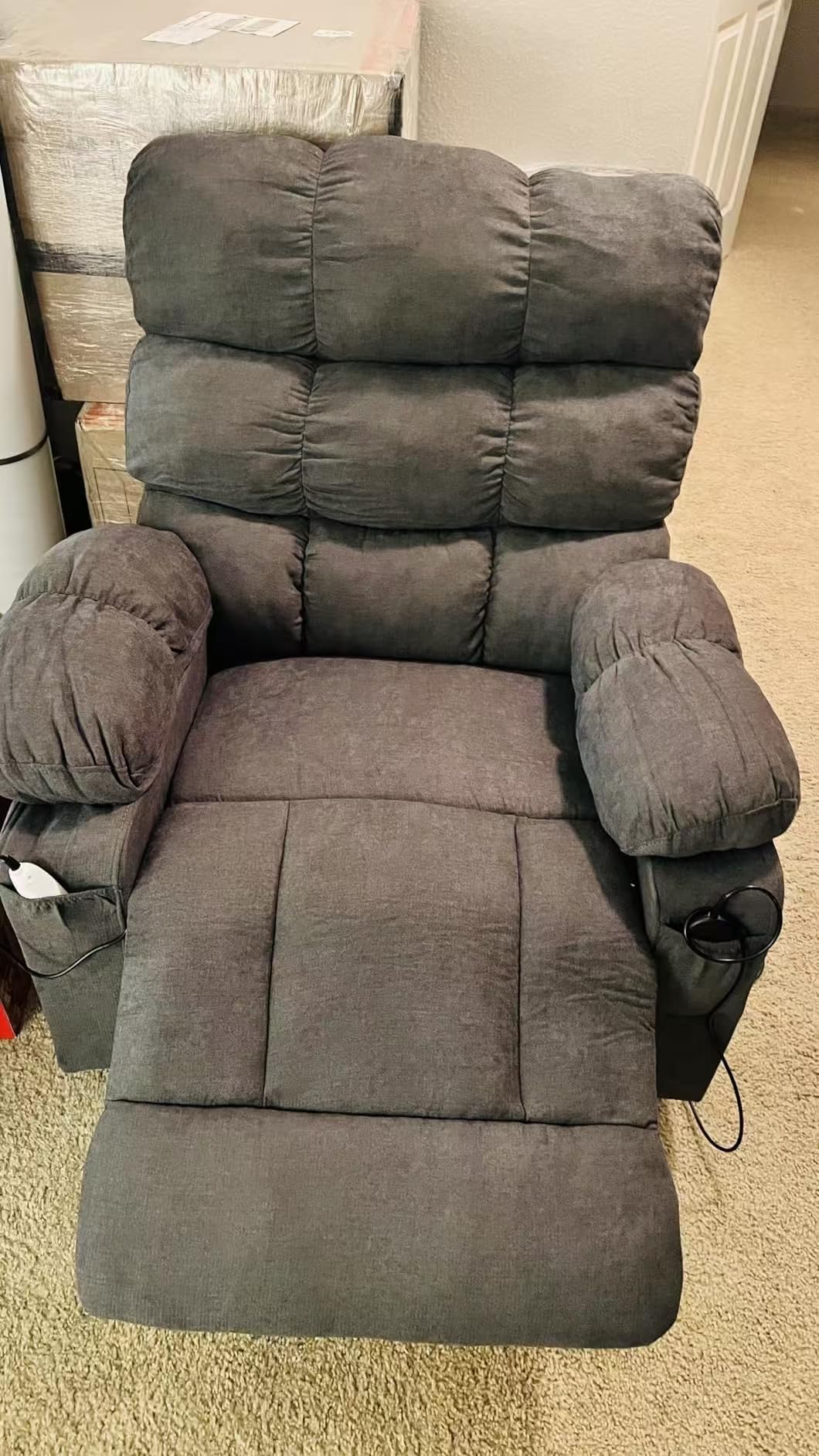 Power Lift Recliner Chair for Elderly with Heat and Massage, Electric Recliners Single Sofa with Side Pocket and USB Charge Port for Living Room and Bedroom Comfort customer photo 2