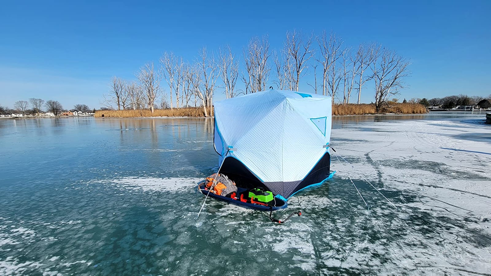 Outsunny 2/4/8 Person Pop-up Insulated Ice Fishing Tent customer photo 1