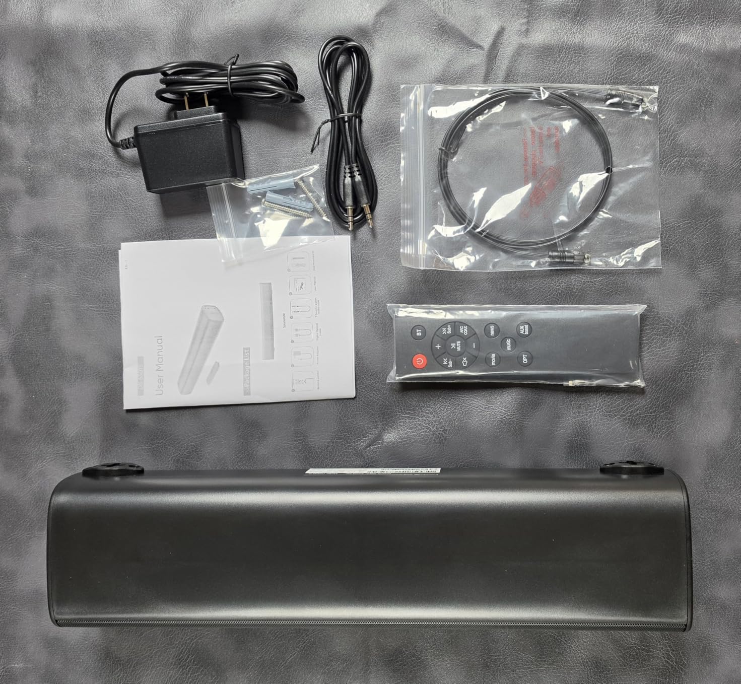 Sound Bar for Smart TV, 60W Deep Bass Soundbar with Clear Voice | Bluetooth 5.3/Optical/Auxiliary Inputs, Dual Bass Drivers, Surround Sound, Slim Wall Mount Design for TV/PC/Gaming/Projector customer photo 1