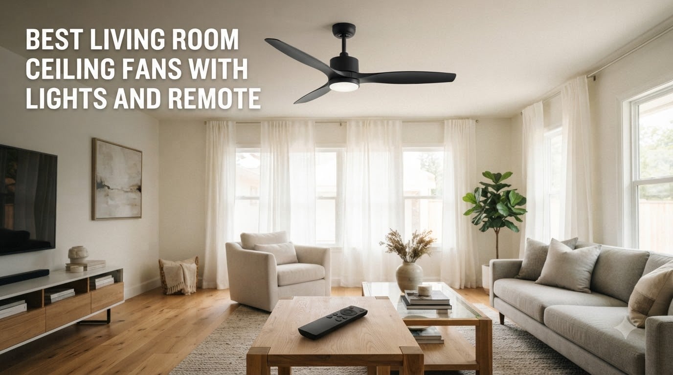 best living room ceiling fans with lights and remote