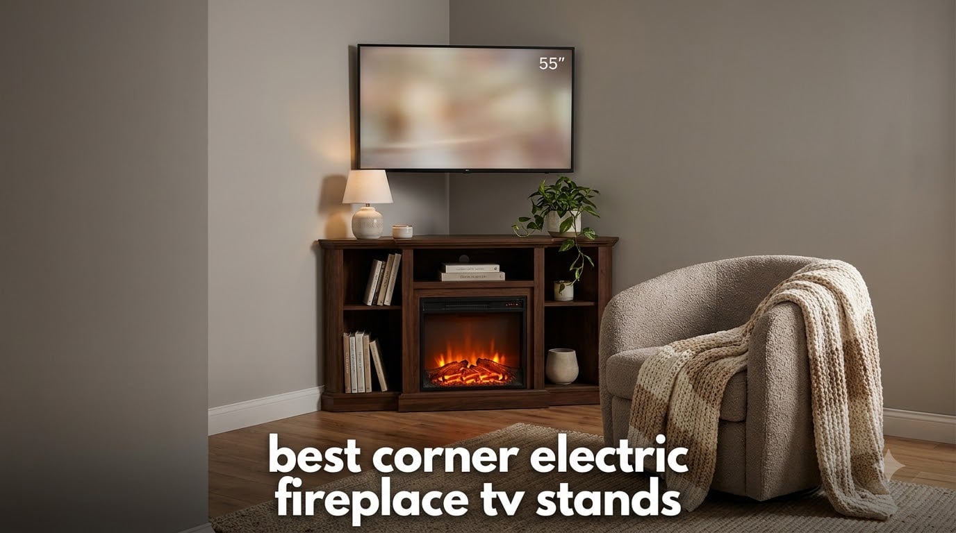 best corner electric fireplace tv stands