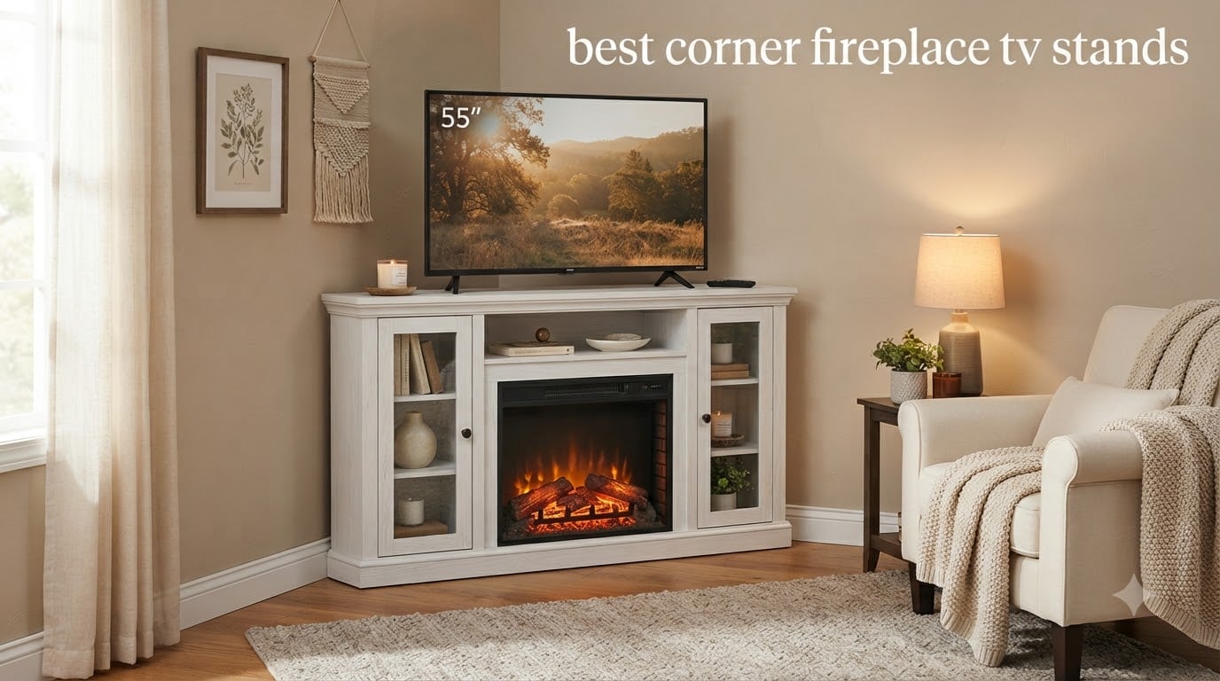 best corner fireplace tv stands