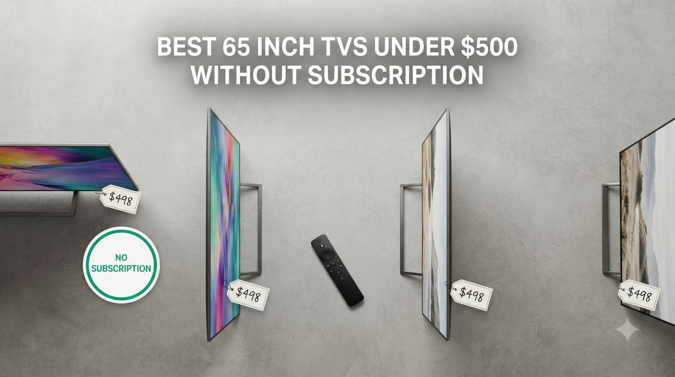 best 65 inch tvs under $500 without subscription