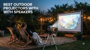 best outdoor projectors with speakers