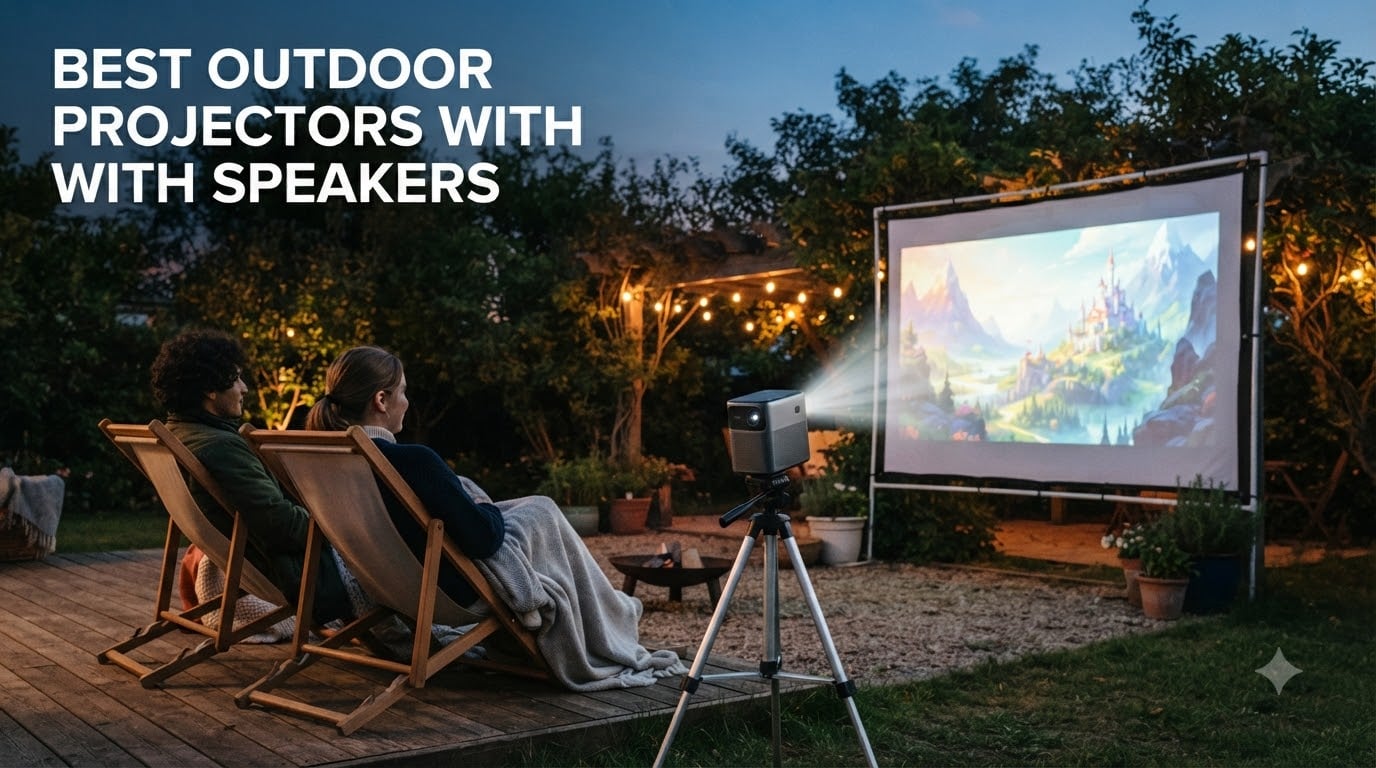 best outdoor projectors with speakers