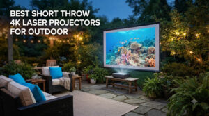 best short throw 4k laser projectors for outdoor