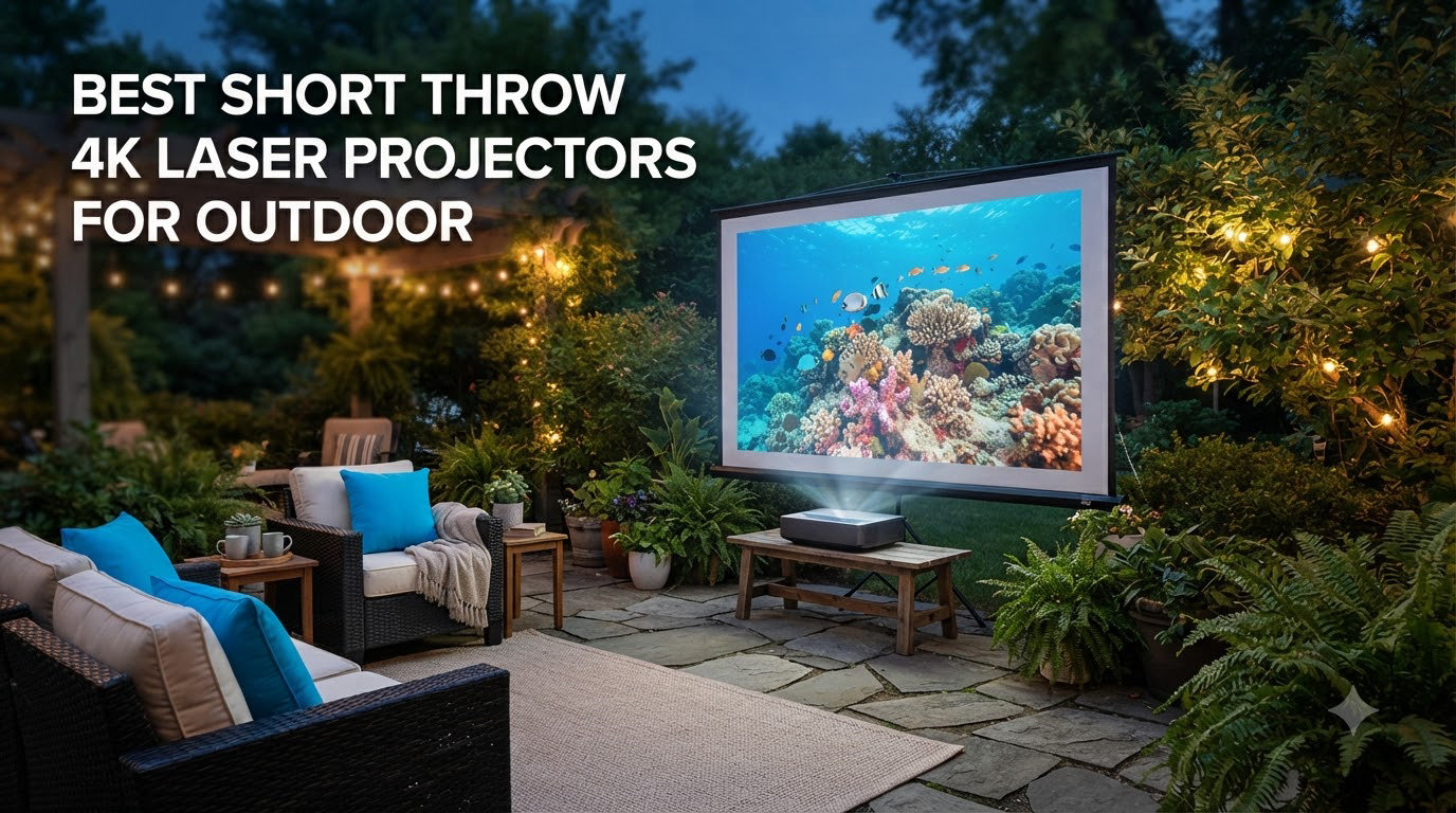 best short throw 4k laser projectors for outdoor
