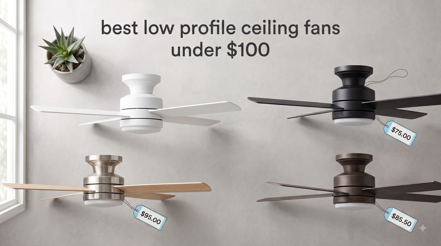 best low profile ceiling fans under $100