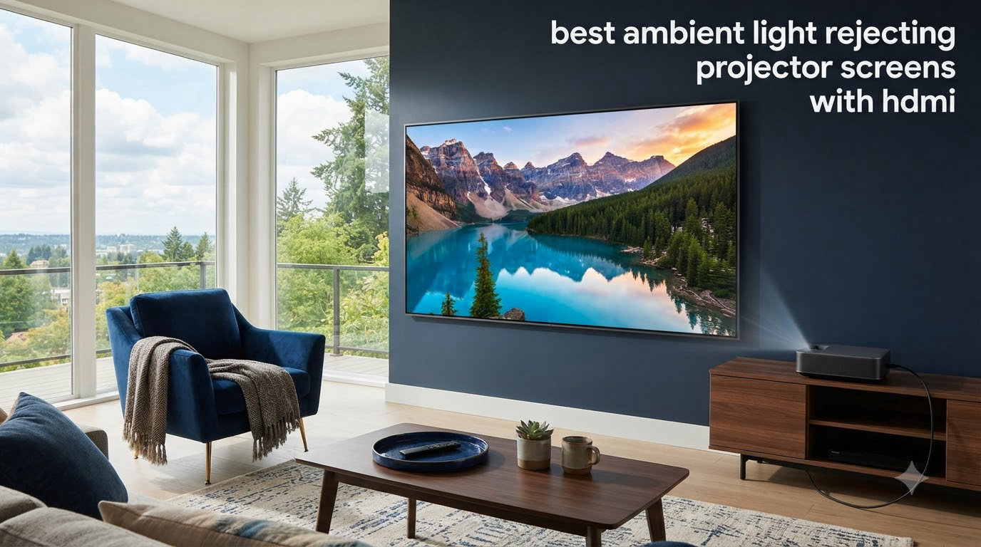 best ambient light rejecting projector screens with hdmi