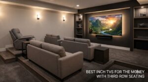 best 65 inch tvs for the money with third row seating