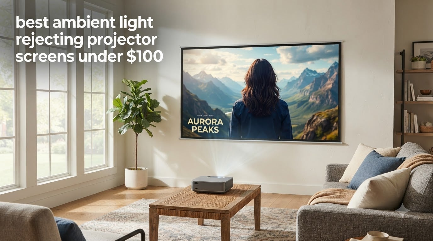 best ambient light rejecting projector screens under $100