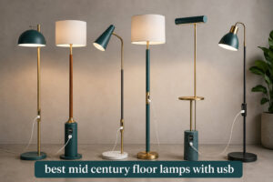 best mid century floor lamps with usb