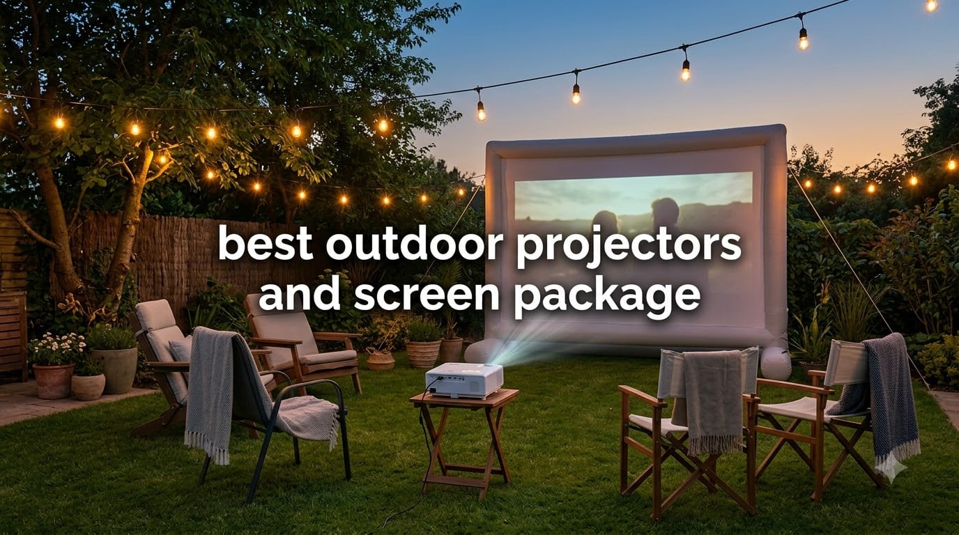 best outdoor projectors and screen package