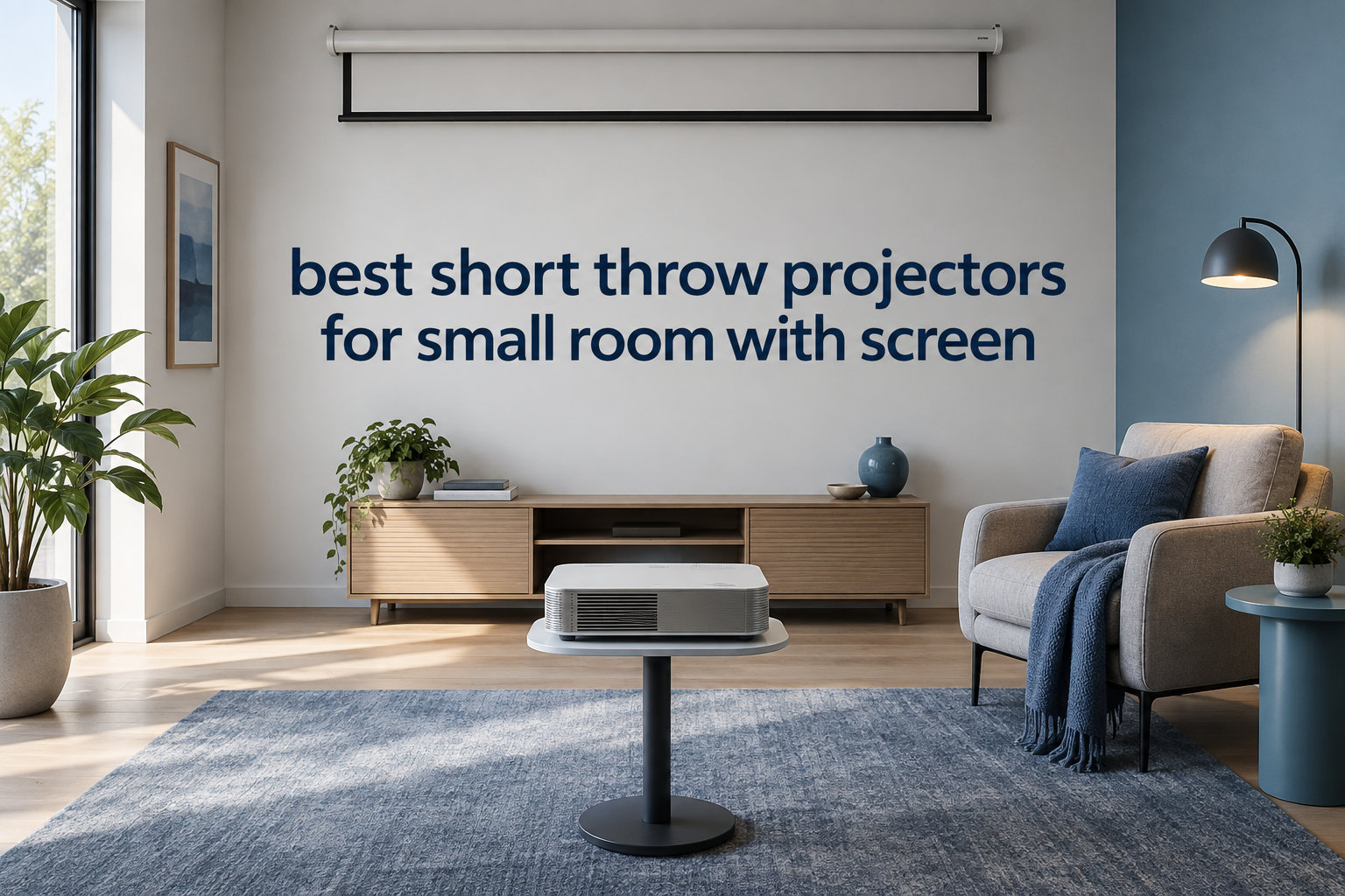 best short throw projectors for small room with screen