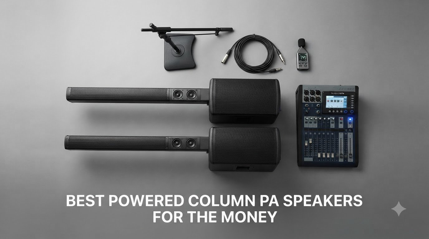 best powered column pa speakers for the money