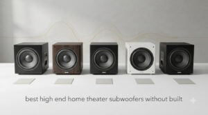 best high end home theater subwoofers without built