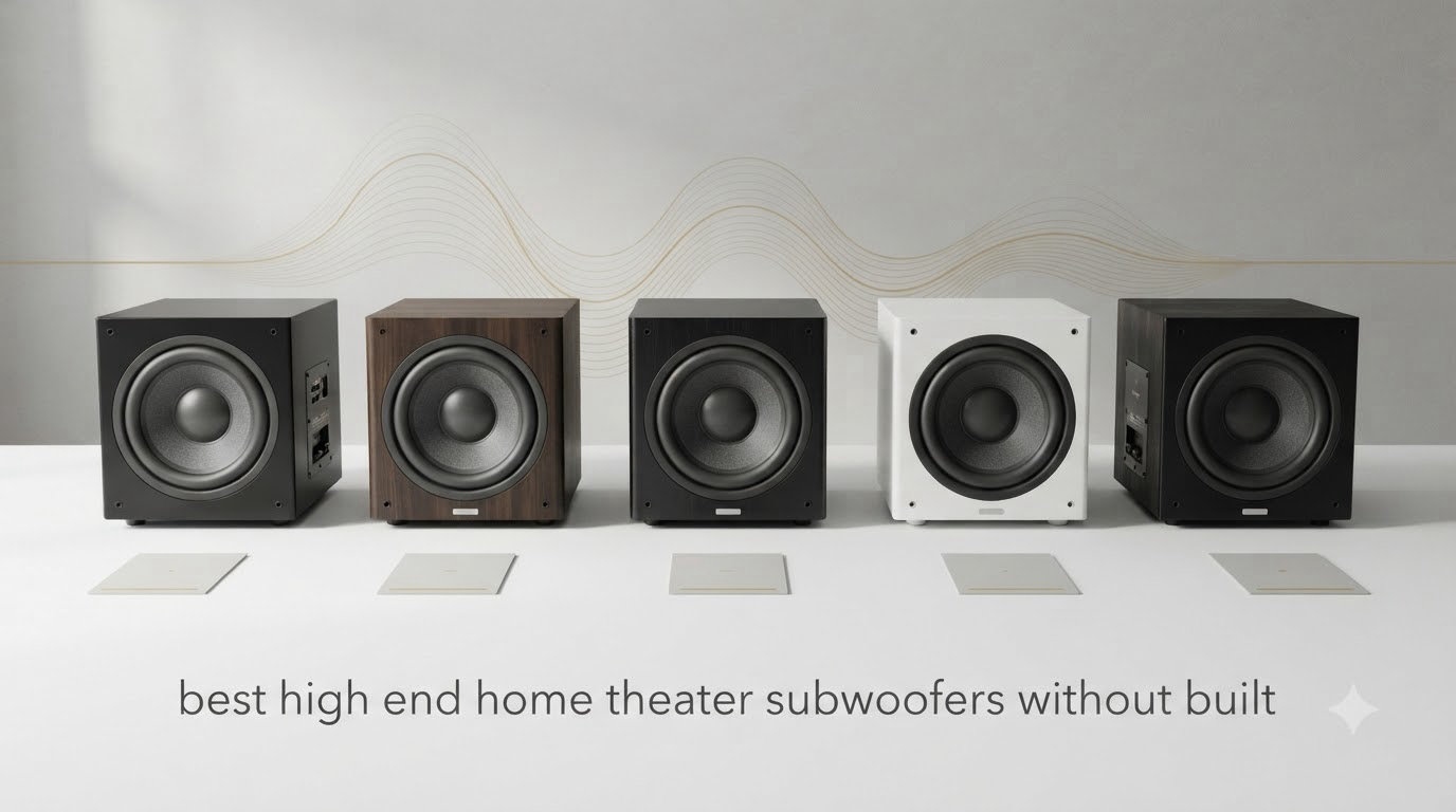 best high end home theater subwoofers without built