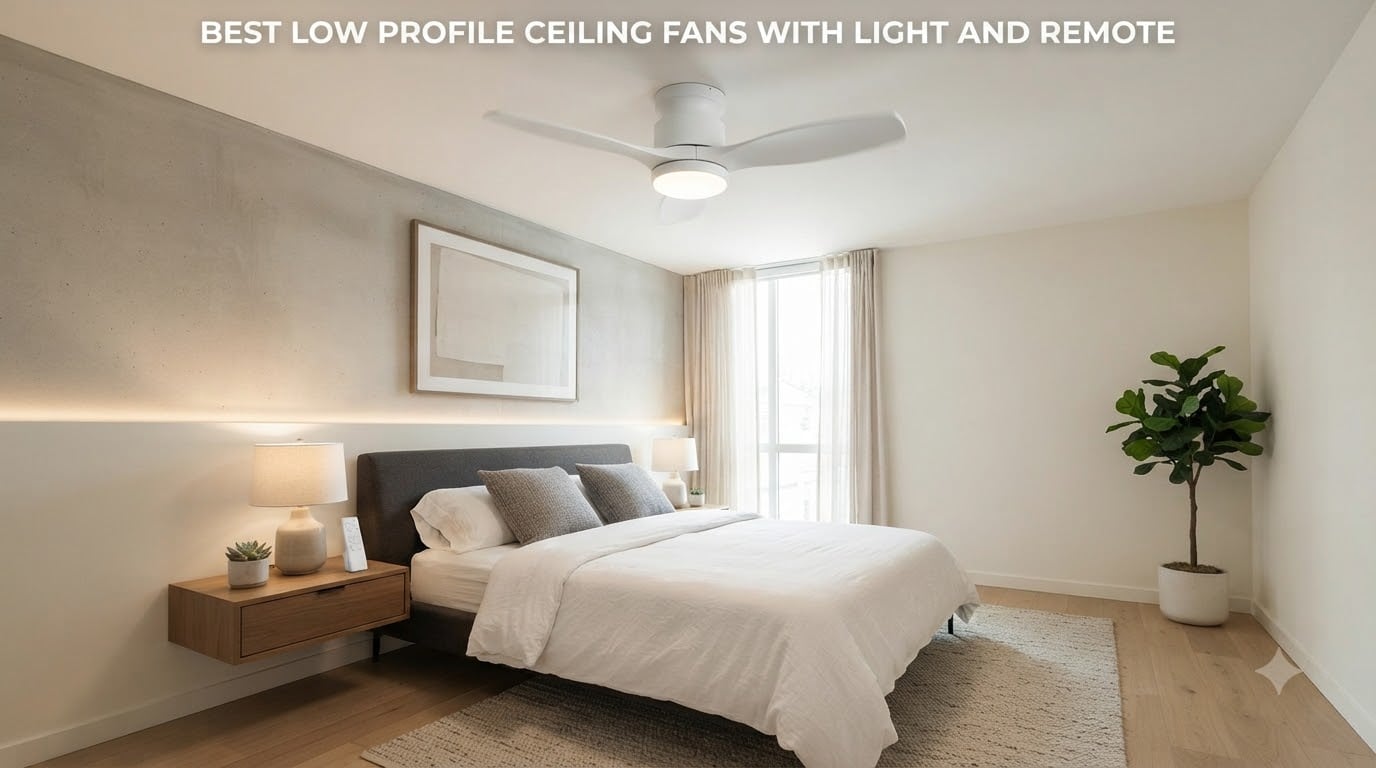 best low profile ceiling fans with light and remote