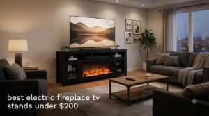 best electric fireplace tv stands under $200