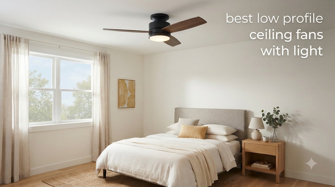 best low profile ceiling fans with light