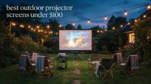 best outdoor projector screens under $100