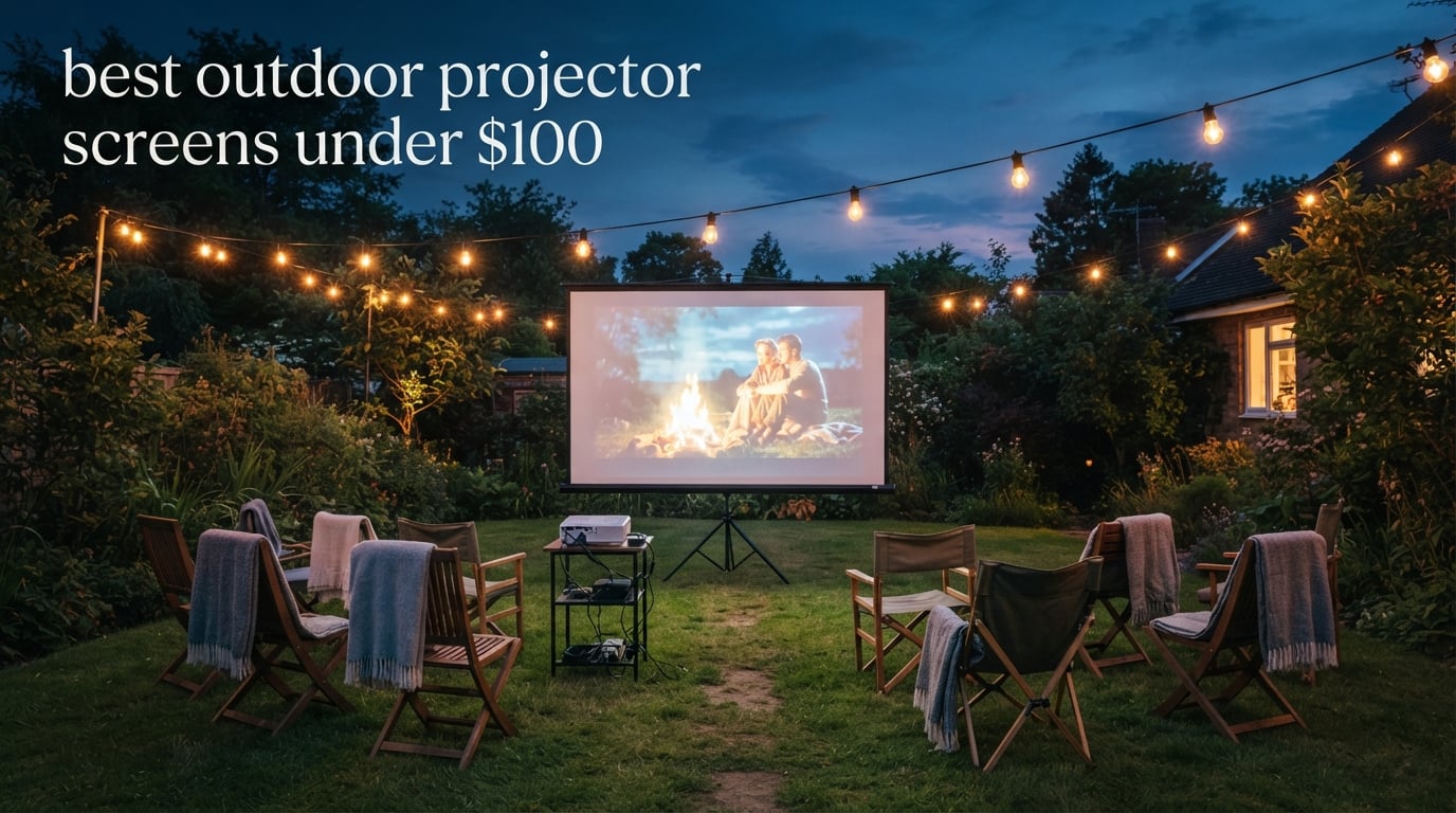 best outdoor projector screens under $100