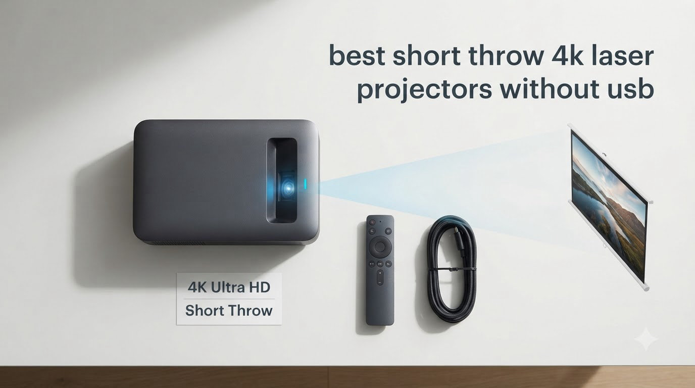 best short throw 4k laser projectors without usb