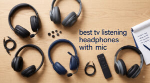 best tv listening headphones with mic