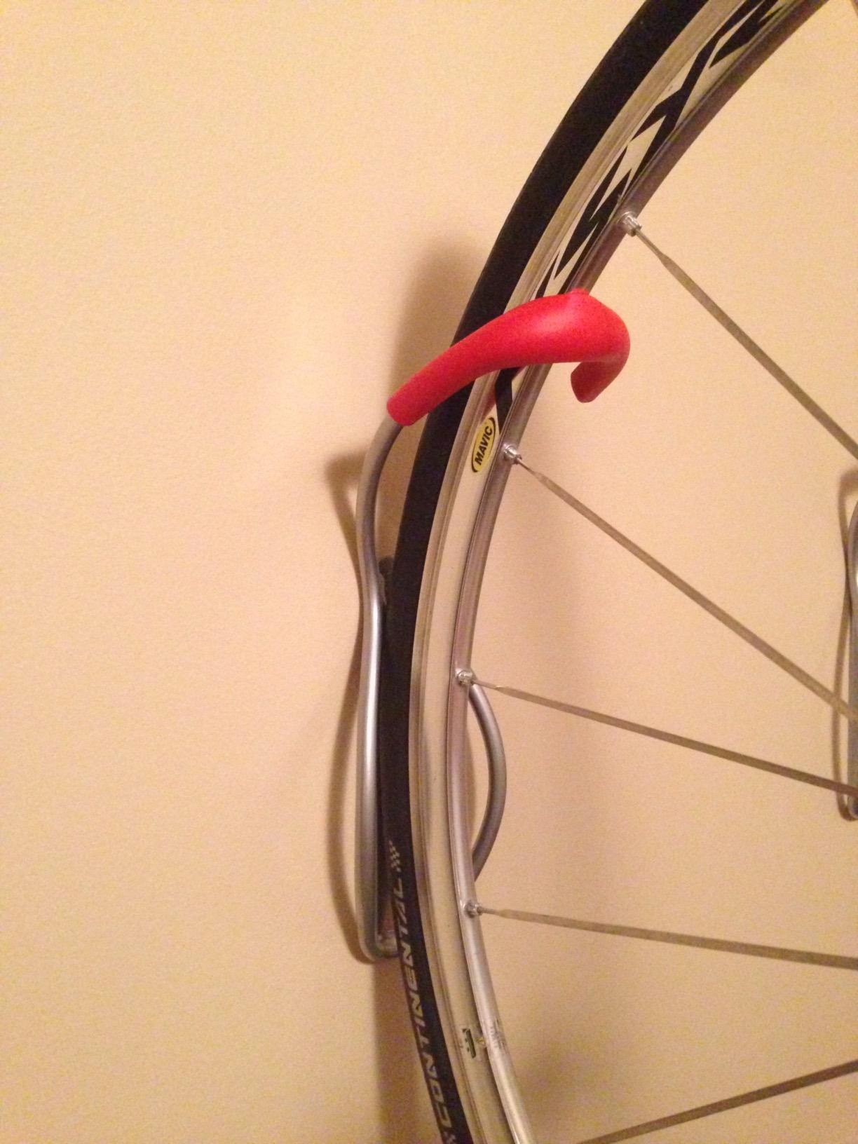Leonardo Bike Rack Wall Mount with Tire Tray by Delta Cycle – Elegant Vertical Hanger Hook Design Provides Easy Bicycle Storage Access – Hassle-Free Installation – Vertical Mount Holds Up to 40 lbs customer photo 1
