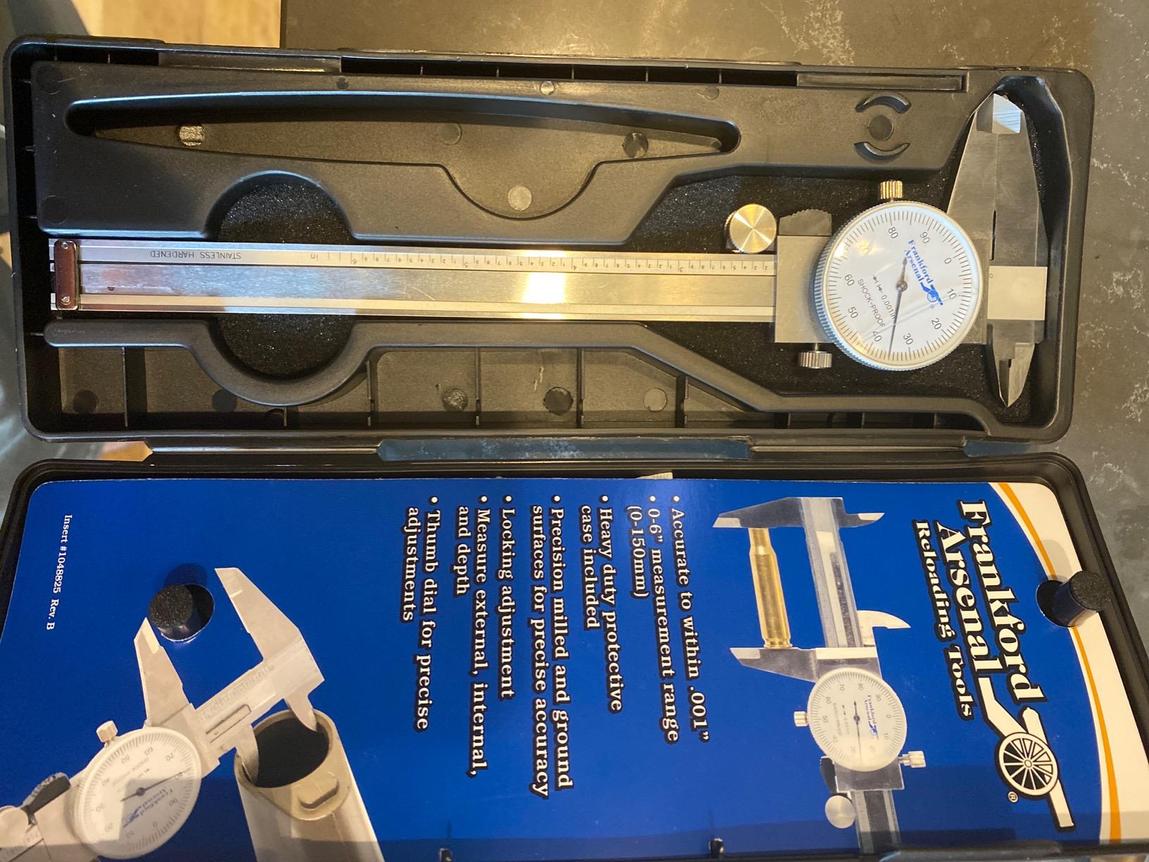 Frankford Arsenal Stainless Steel Dial Caliper with Case for Reloading,silver customer photo 1