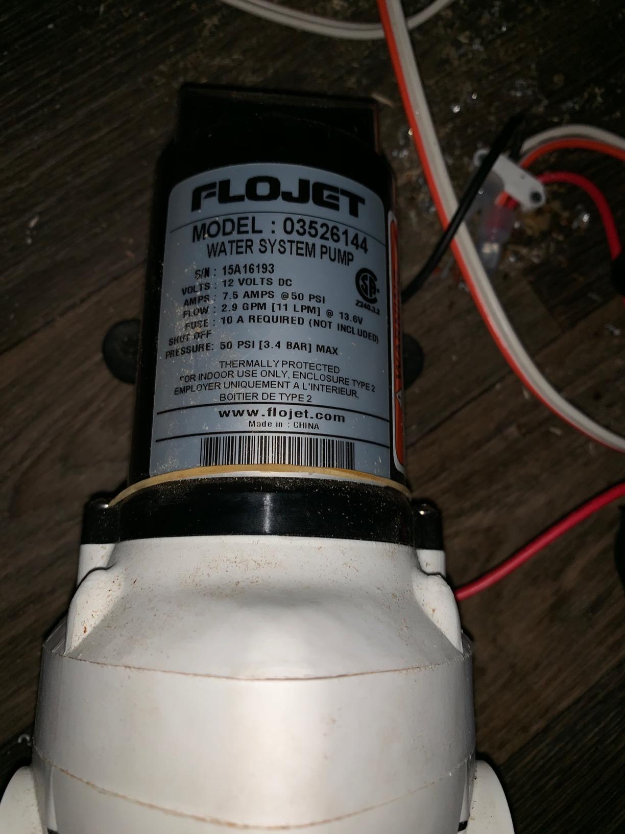 Flojet 03526-144A Triplex Diaphragm Automatic Water System Pump, 2.9 GPM 50 PSI, 12 volt DC customer photo 2