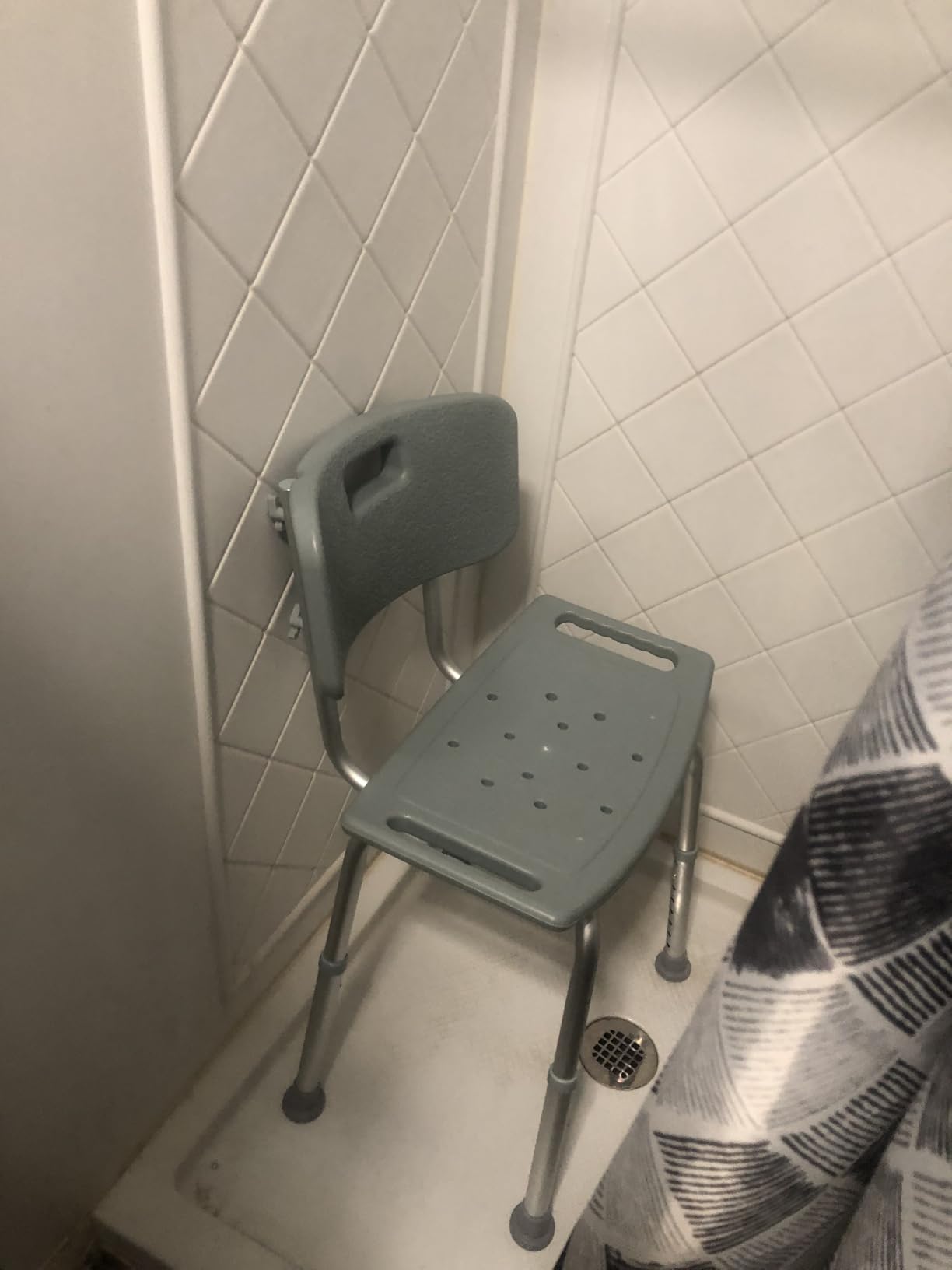Drive Medical Shower Chair with Back and Suction Feet, Gray customer photo 1