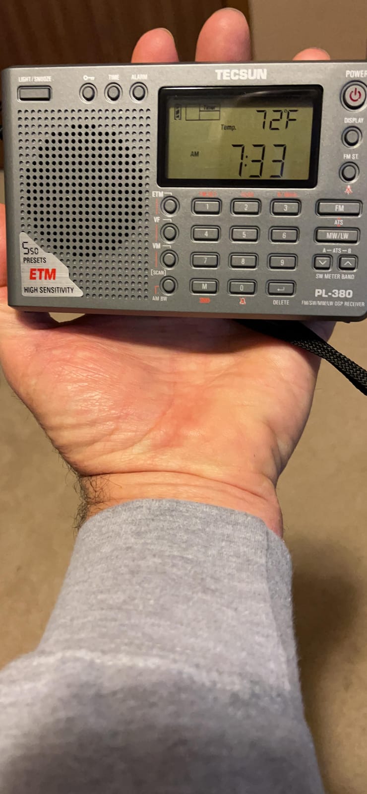 TECSUN PL-380 DSP FM Stereo. MW. SW. LW. World Band PLL Radio Receiver, LCD Display, ETM Function Added customer photo 2