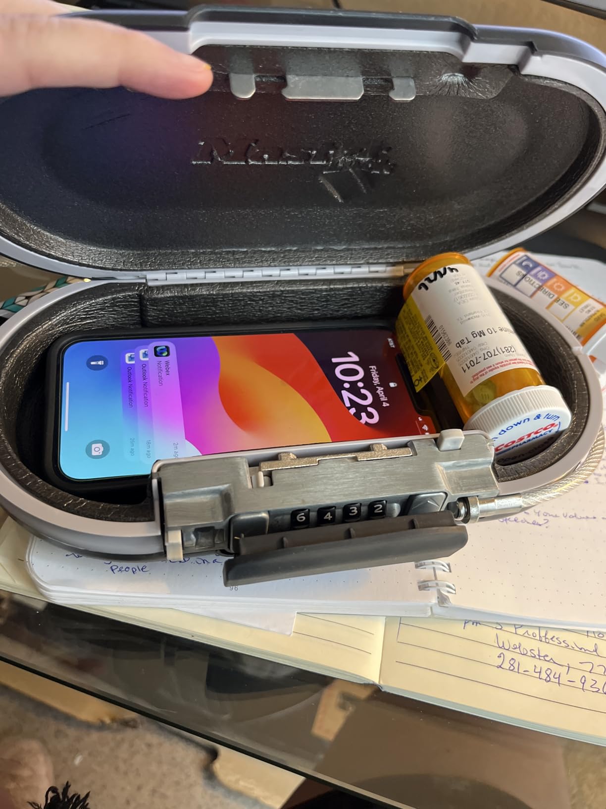 Master Lock Small Travel Safe with Cable, Gray Combination Lock Box, 5900D customer photo 1