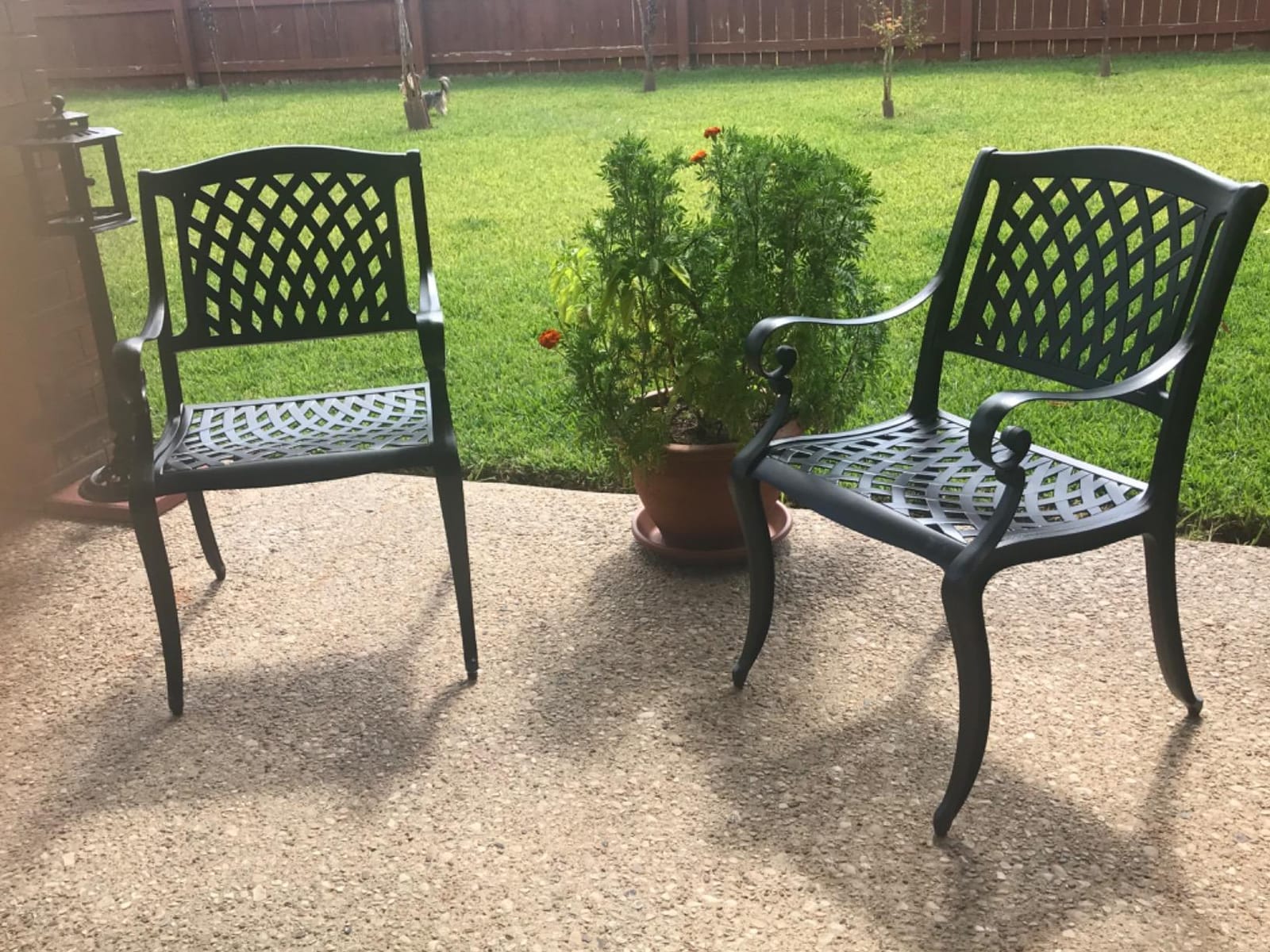 Christopher Knight Home Hallandale Cast Aluminum Outdoor Dining Set, 5-Pcs Set, Black Sand customer photo 2
