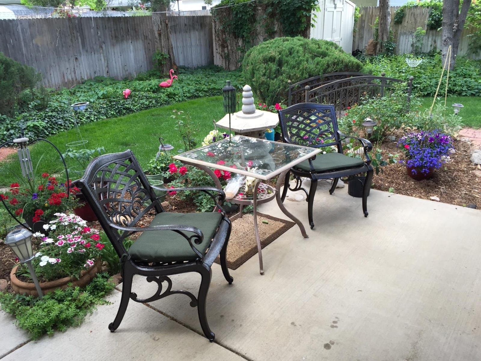 Christopher Knight Home Sarasota Outdoor Cast Aluminum Outdoor Chairs, 2-Pcs Set, Hammered Bronze customer photo 1