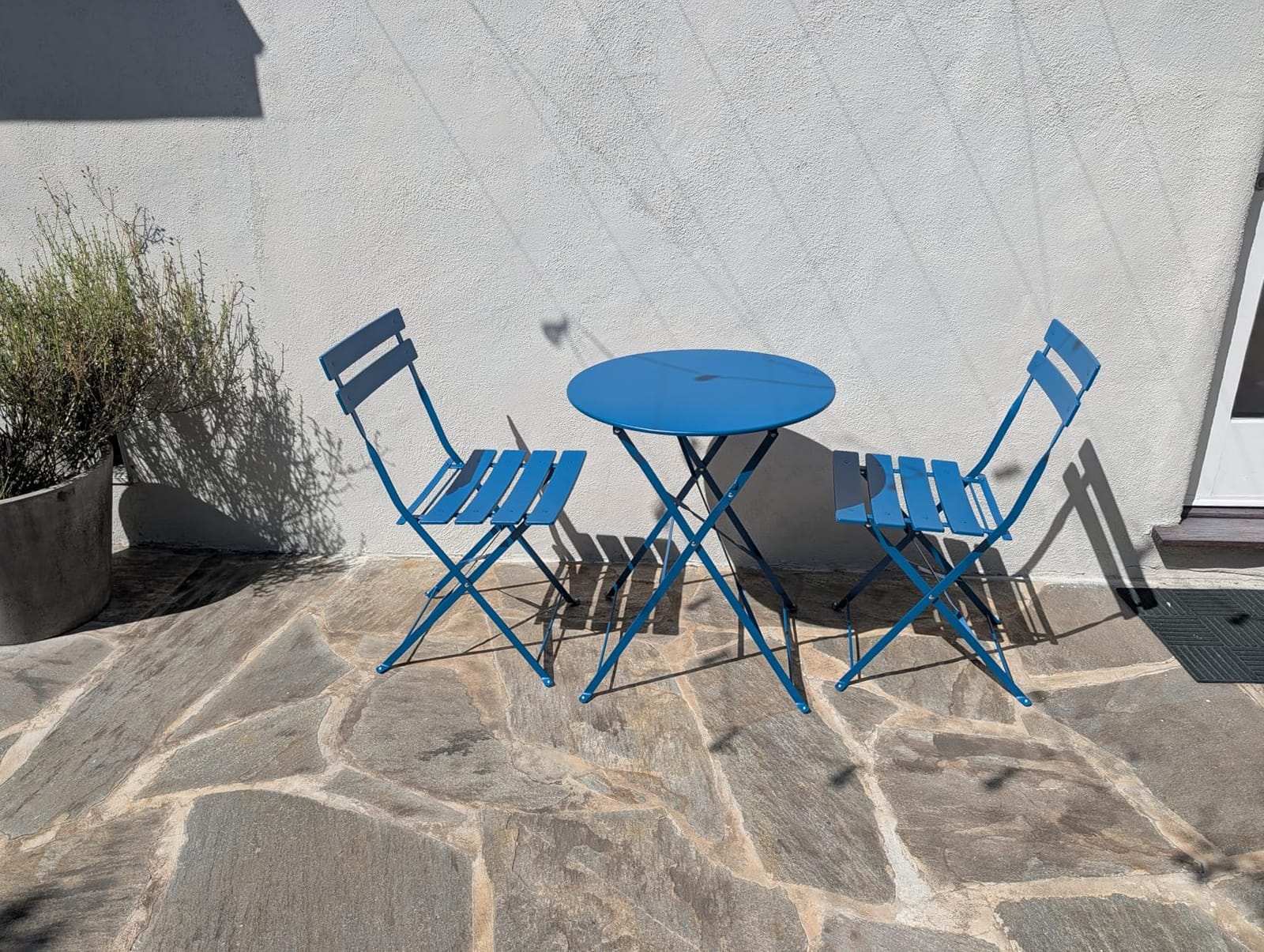 Grand Patio 3 Piece Folding Patio Bistro Set for Outdoor Balcony, Red customer photo 2