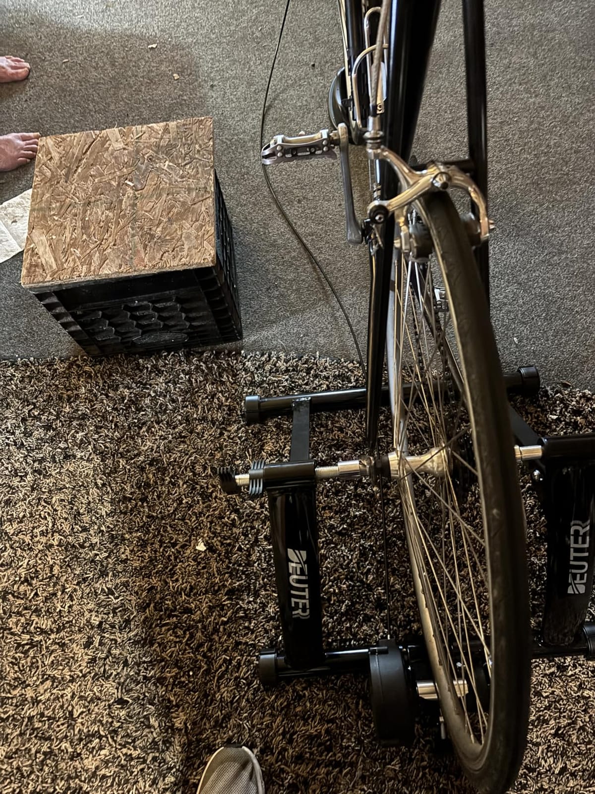 Bike Trainer, Magnetic Bicycle Stationary Stand for Indoor Exercise Riding customer photo 2