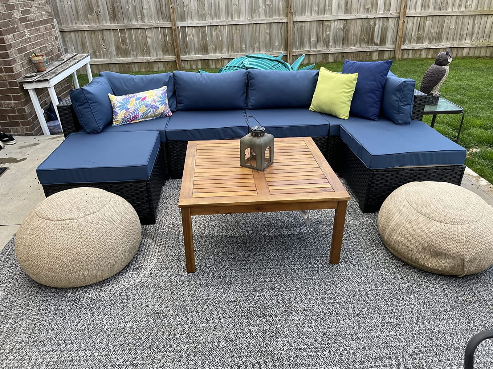 Christopher Knight Home Perla Outdoor Acacia Wood Coffee Table, Teak Finish ,Brown customer photo 1