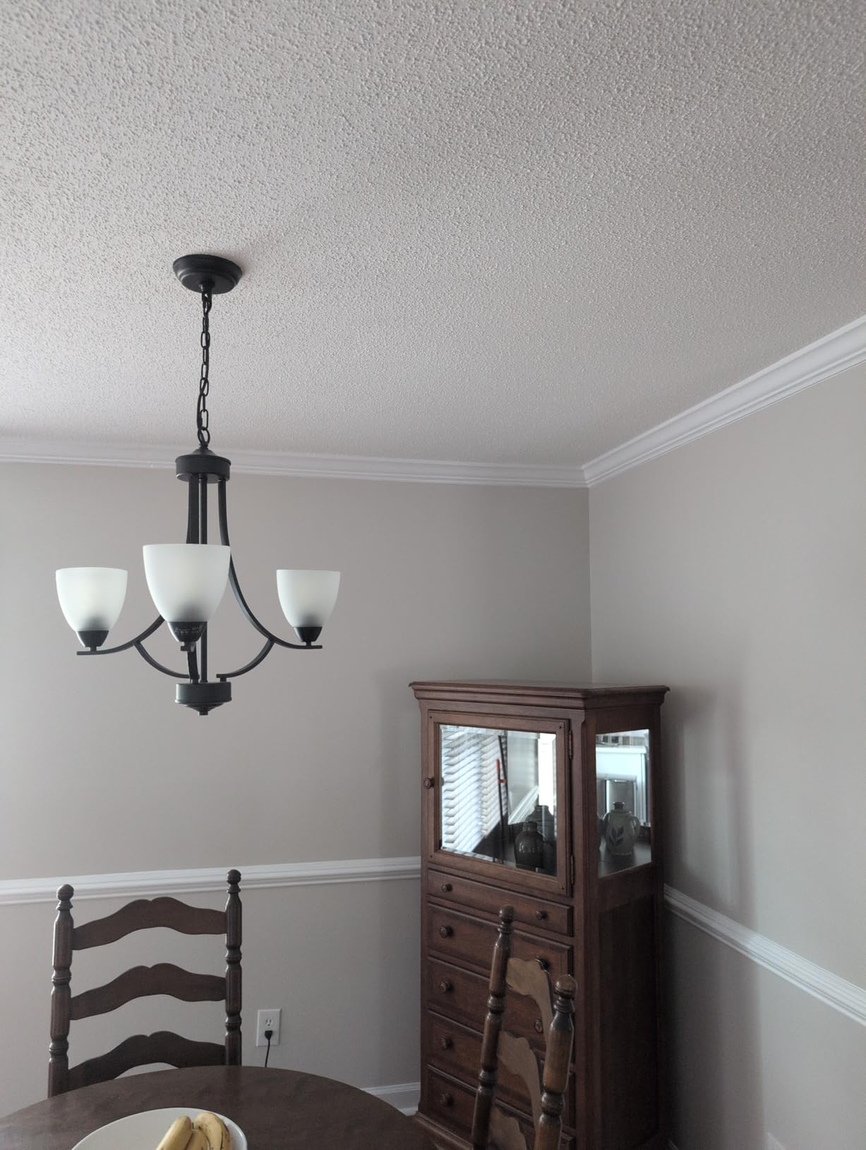 5 Light Shaded Contemporary Chandeliers with Alabaster Glass Black Rustic Light Fixtures Ceiling Hanging Mid Century Modern Pendant Lighting for Dining Room Foyer Bedroom Living Room customer photo 1