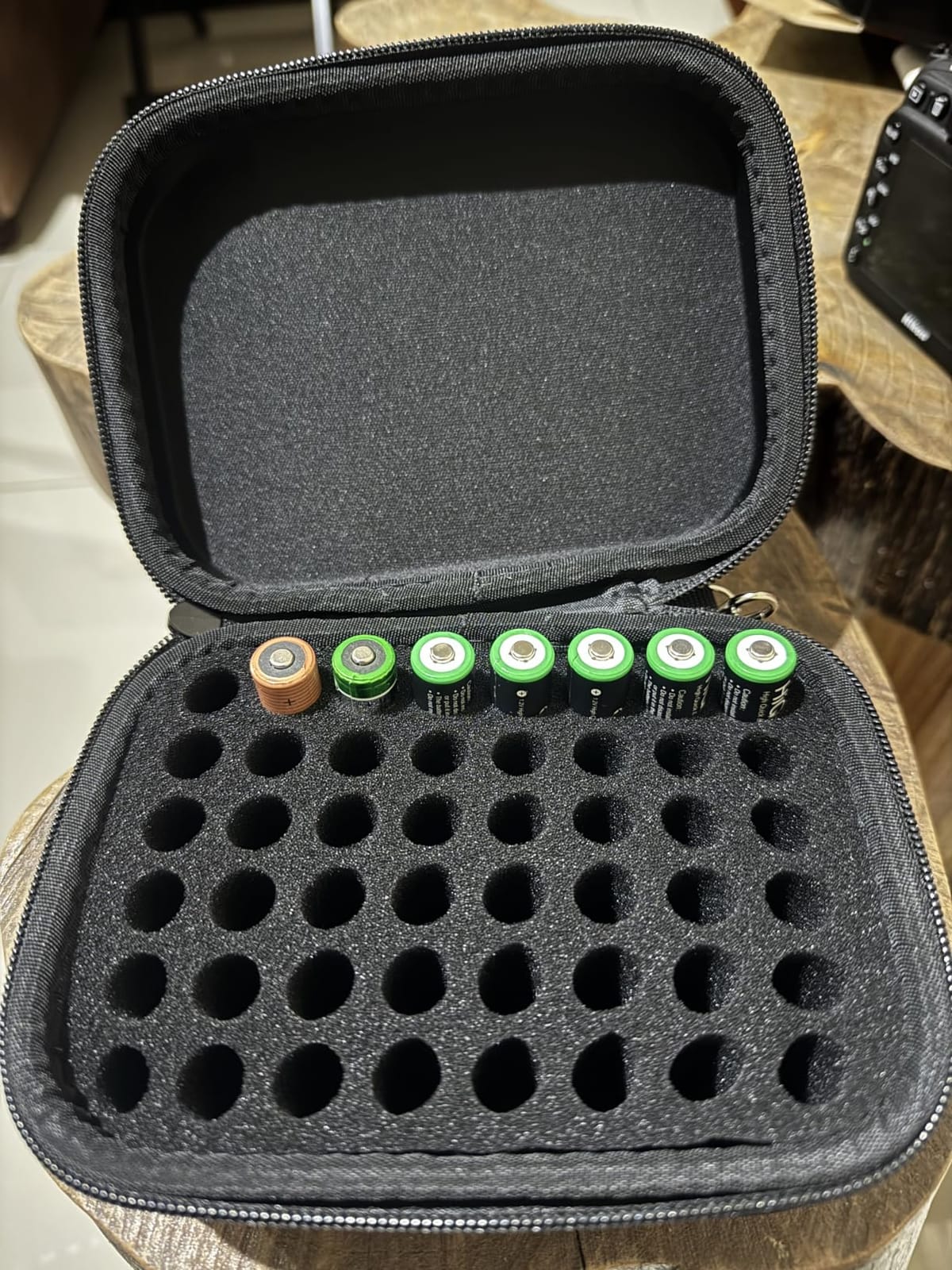 Comecase Battery Organizer Case for 32 AA 20 AAA Batteries, Hard EVA customer photo 1