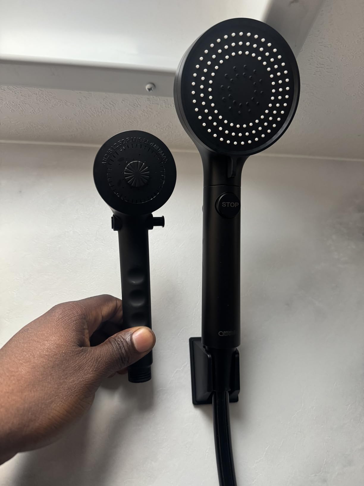 RV Shower Head with Hose, High Pressure Shower Head with Handheld On Off Switch, Travel Trailer, Motorhome and Boat and Camper Must Have RV Accessories Replacement Part, Matte Black customer photo 1