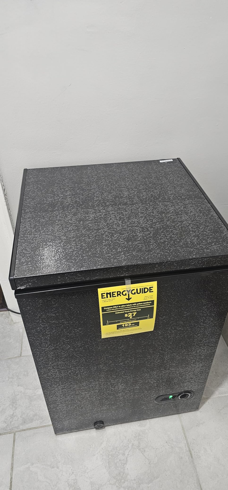Kismile 7.0 Cubic Feet Chest Freezer, Deep Freezer for Home, Black customer photo 2