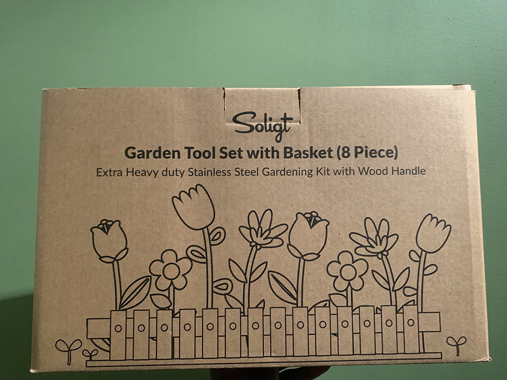 SOLIGT 8 Piece Garden Tools Set with Basket, Gardening Gifts for Women Men customer photo 1