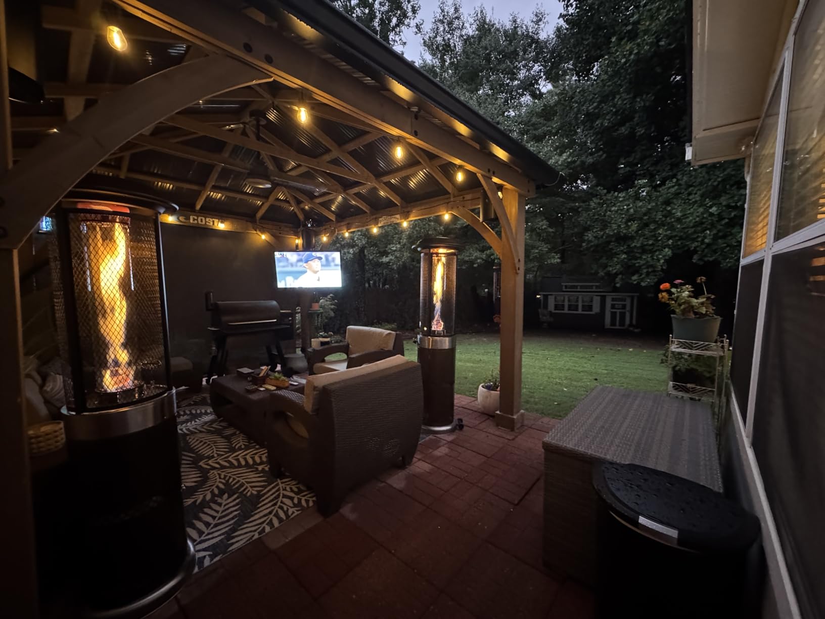 BALI OUTDOORS Propane Patio Heater, Stainless Steel Standing customer photo 1