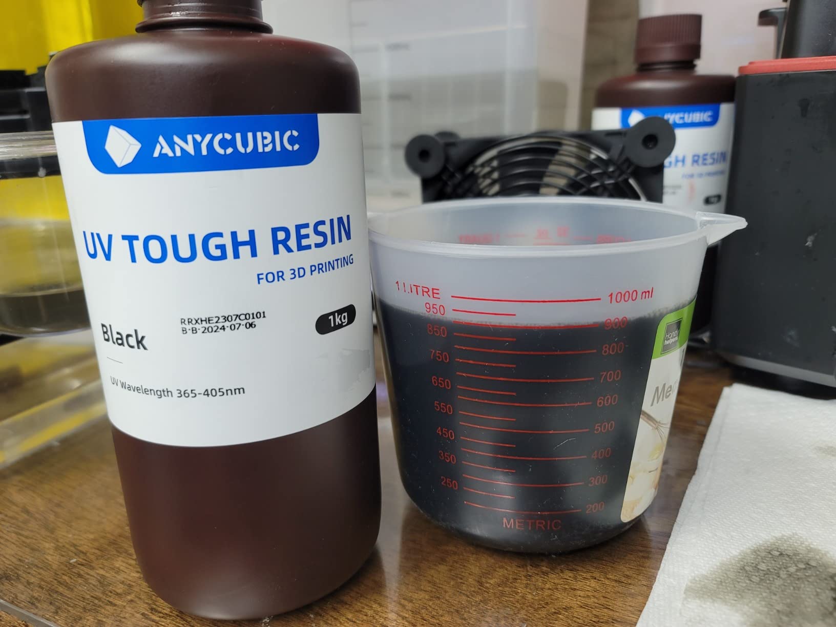 ANYCUBIC Tough Resin 2.0, 3D Printer Resin with Upgraded High Toughness and High Precision, 365-405nm Fast Curing 3D Resin for 4K 8K LCD/DLP/SLA 3D Printing (Grey, 1kg) customer photo 2
