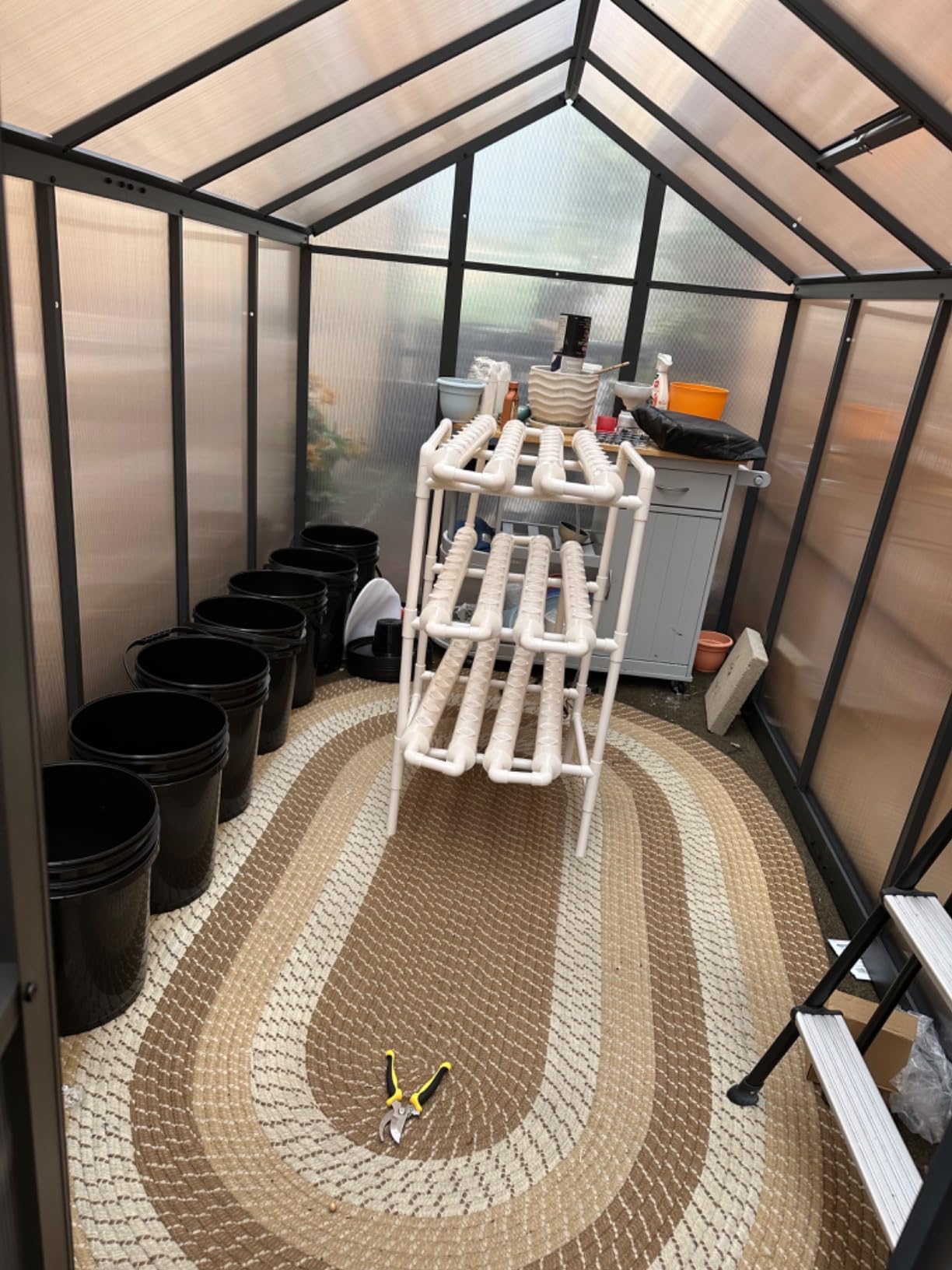 VEVOR DWC Hydroponic System, 5 Gallon 4 Buckets, Deep Water Culture Growing Bucket, Hydroponics Grow Kit with Pump, Air Stone and Water Level Device, for Indoor/Outdoor Leafy Vegetables customer photo 2