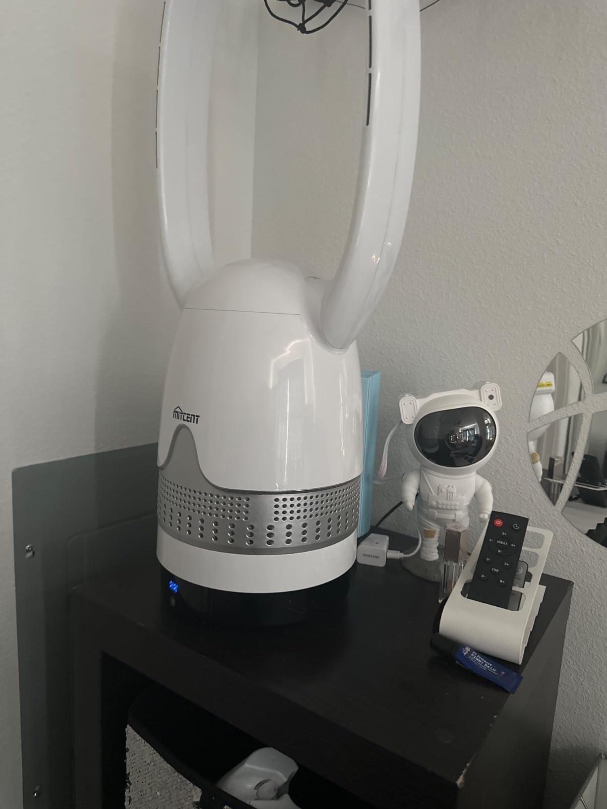 Mitcent Bladeless Tower Fan and Air Purifier in One 32-Inch, HEPA-filter, 8-Speed, Oscillating, Remote Control, 8H Sleep Timer, White(MT1005) customer photo 2