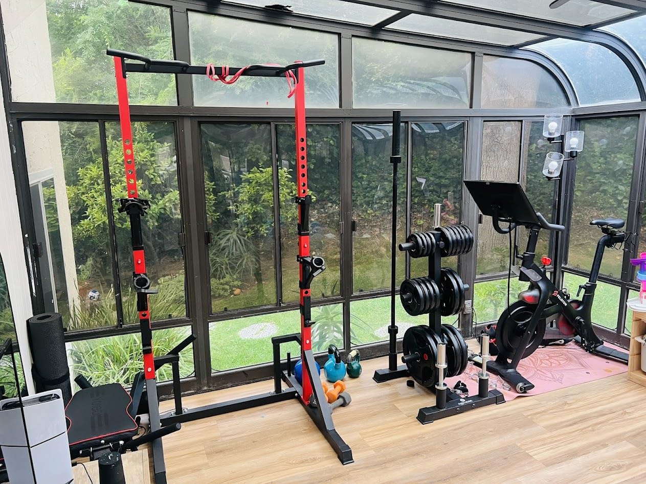 CANPA Multifunction Power Rack with Pull up Bar, Heavy Capacity and Adjustable Squat Stand Rack for Home Gym Equipment, Power Rack Cage customer photo 1