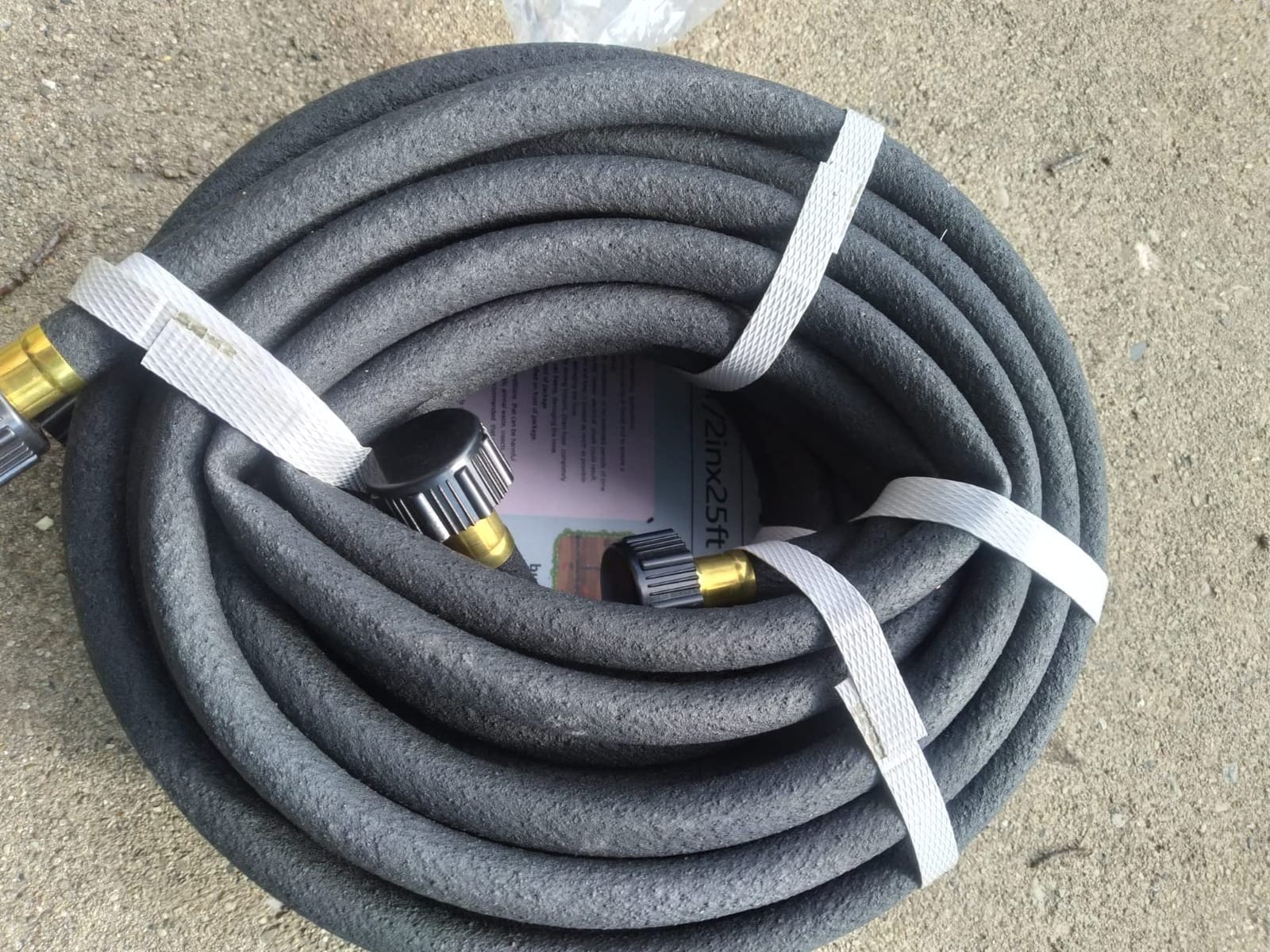 2 Pack Soaker Hose 25 FT for Garden Bed, 1/2’’ Rubber Garden Soaker Hoses 50 FT, Drip Irrigation Watering Hose for Vegetable, Tree, Lawn Yard(2 Pack 25 FT) customer photo 2